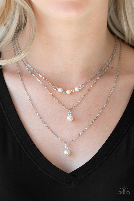 High Heels and Hustle White Necklace - Paparazzi Accessories