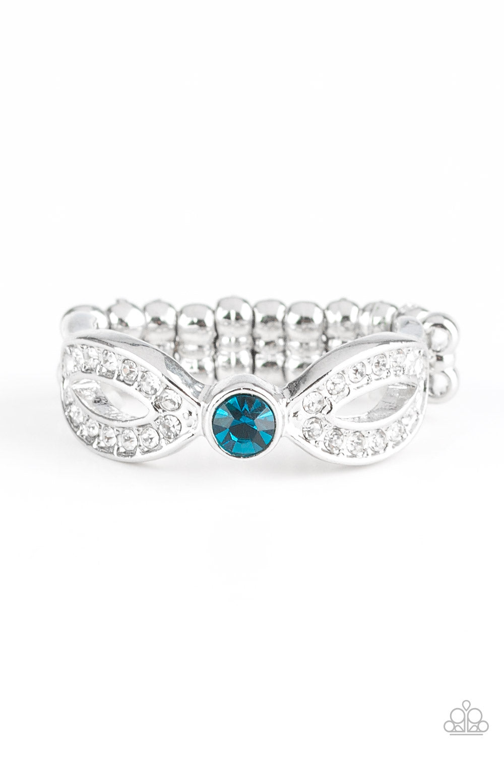 Extra Side Of Elegance Blue Ring - Paparazzi Accessories