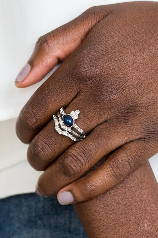 Timeless Tiaras Blue Ring - Paparazzi Accessories