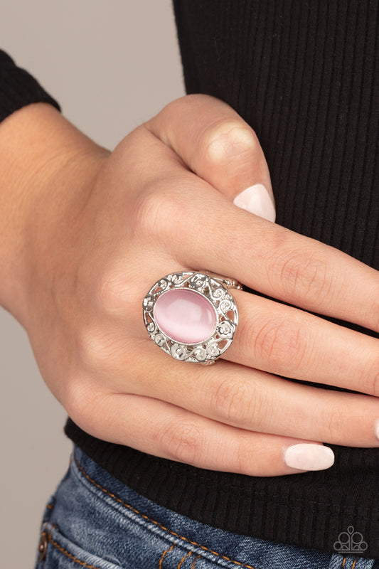 Moonlit Marigold Pink Ring - Paparazzi Accessories