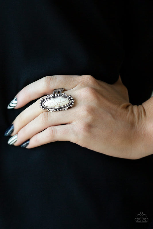 Leave No Trace White Ring - Paparazzi Accessories