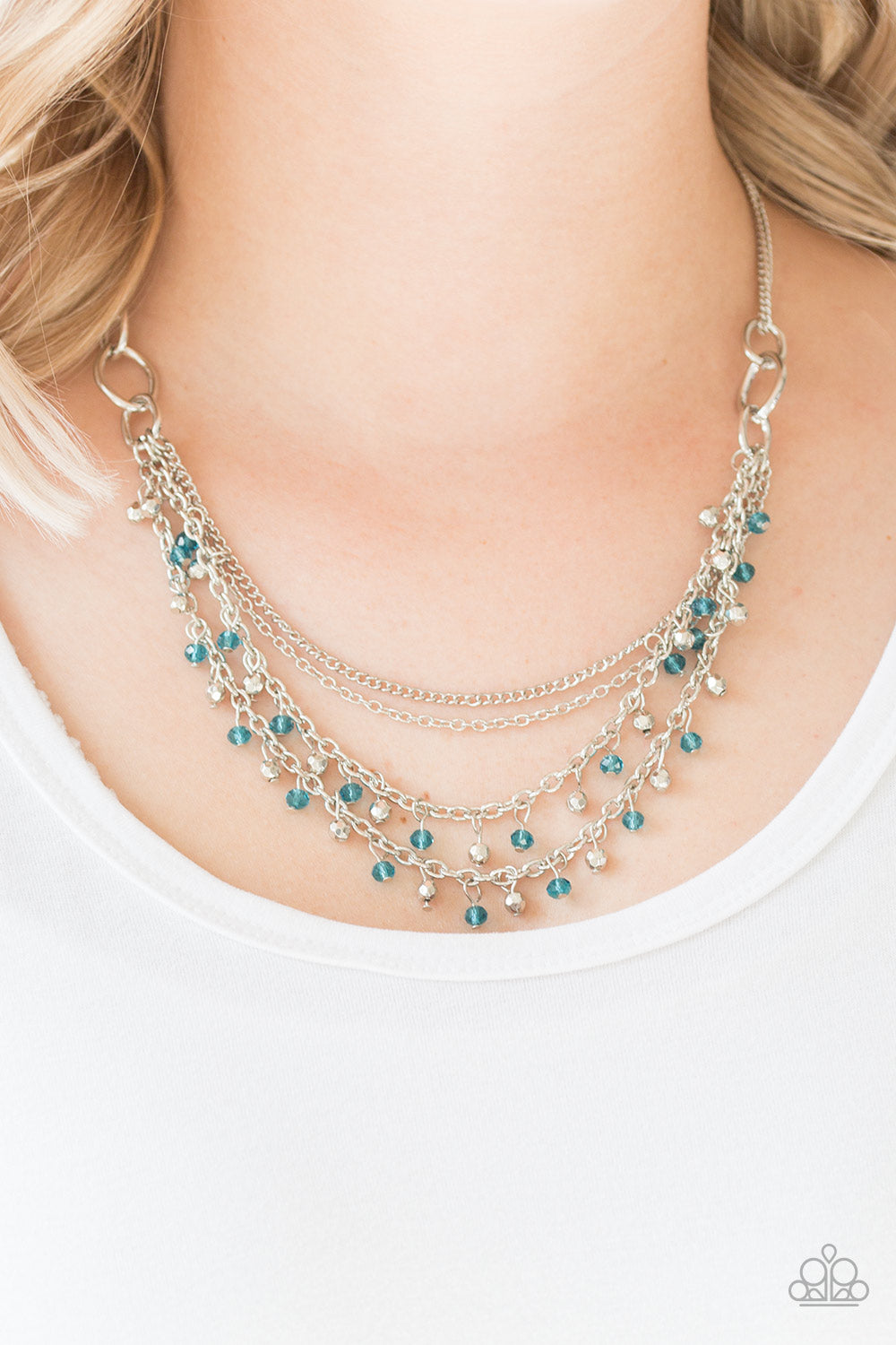 Financially Fabulous Blue Necklace & Bracelet Set - Paparazzi Accessories