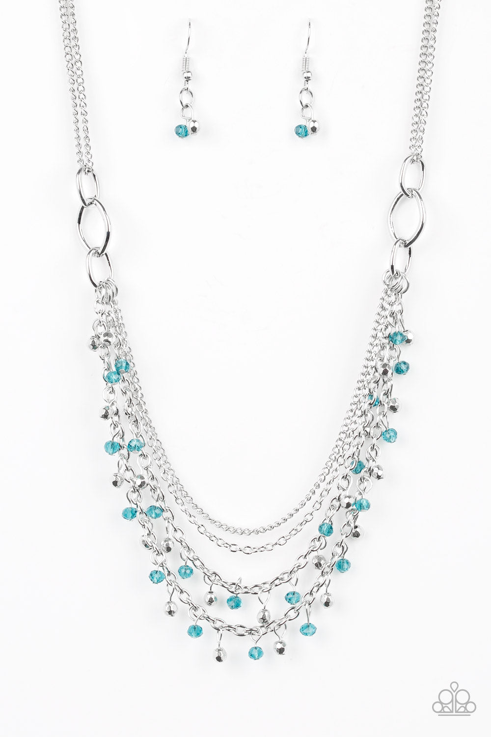 Financially Fabulous Blue Necklace & Bracelet Set - Paparazzi Accessories