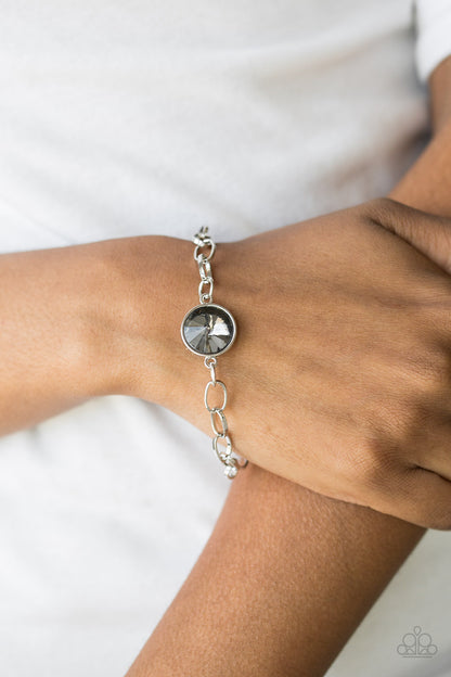 All Aglitter Silver Toggle Bracelet - Paparazzi Accessories