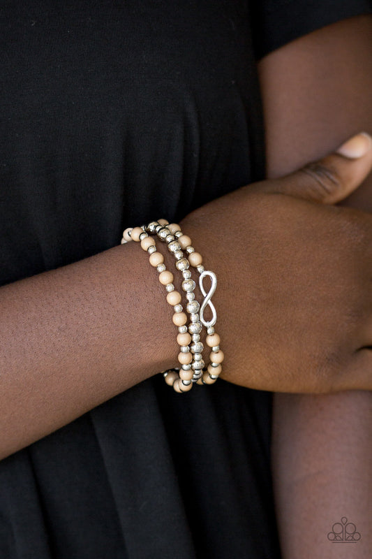 Immeasurably Infinite Brown Bracelet - Paparazzi Accessories