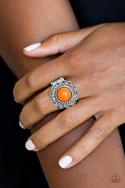 Garden Stroll Orange Ring - Paparazzi Accessories