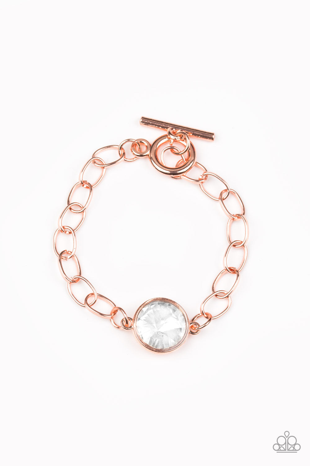 All Aglitter Copper Toggle Bracelet - Paparazzi Accessories