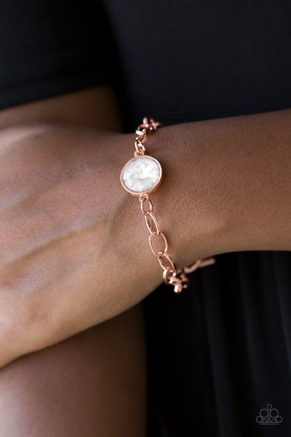 All Aglitter Copper Toggle Bracelet - Paparazzi Accessories