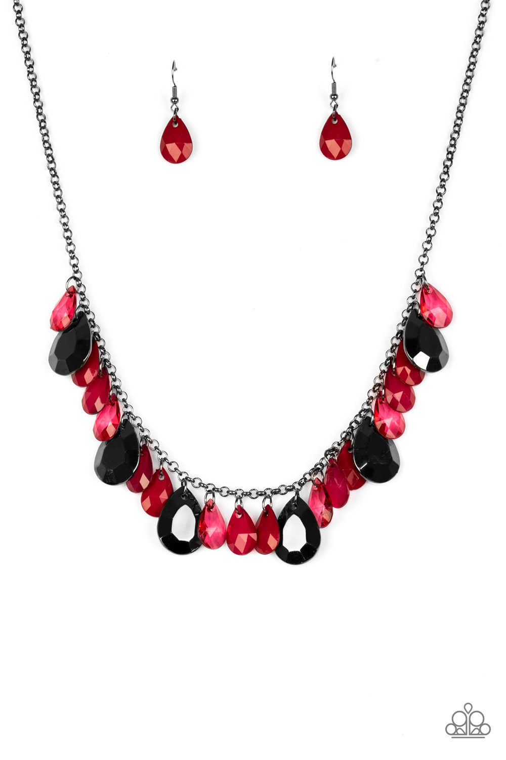 Hurricane Season Red Necklace - Paparazzi Accessories
