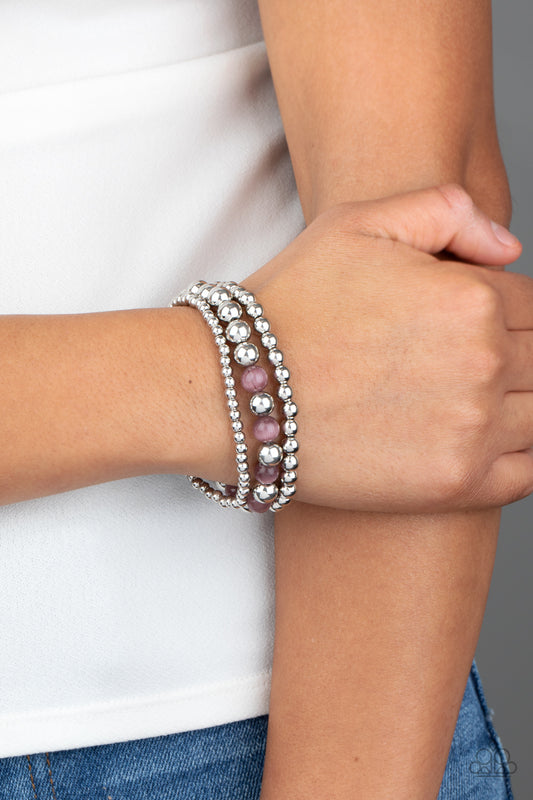 Always On The GLOW Purple Bracelet - Paparazzi Accessories
