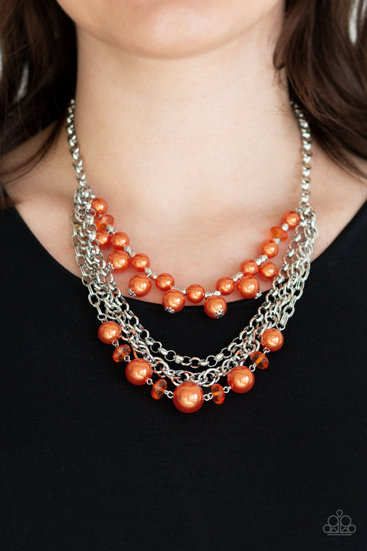 Rockin Rockette Orange Necklace - Paparazzi Accessories