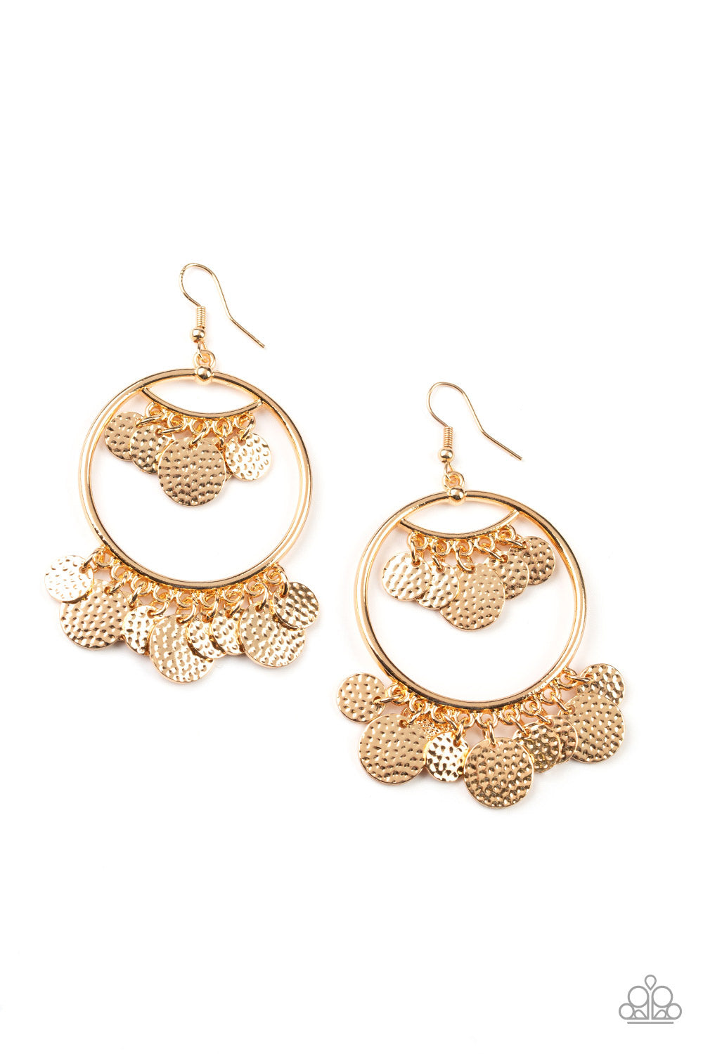 All-CHIME High Gold Earring - Paparazzi Accessories