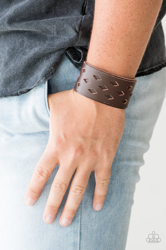Bucking Bronco Brown Urban Bracelet - Paparazzi Accessories