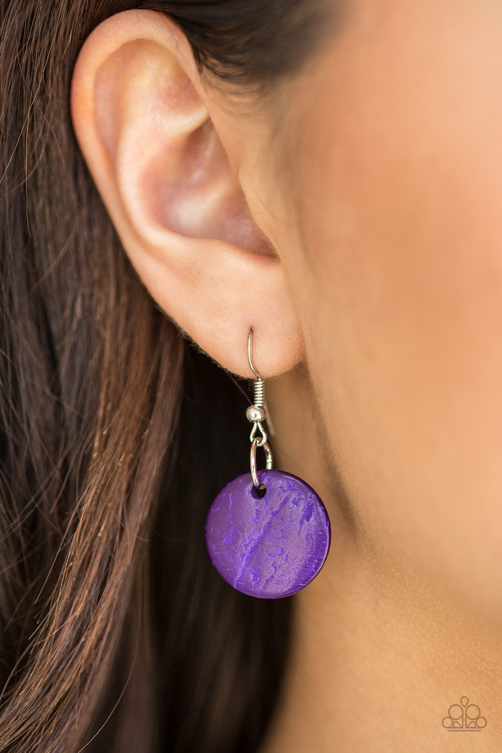 Catalina Coastin Purple Wooden Necklace - Paparazzi Accessories