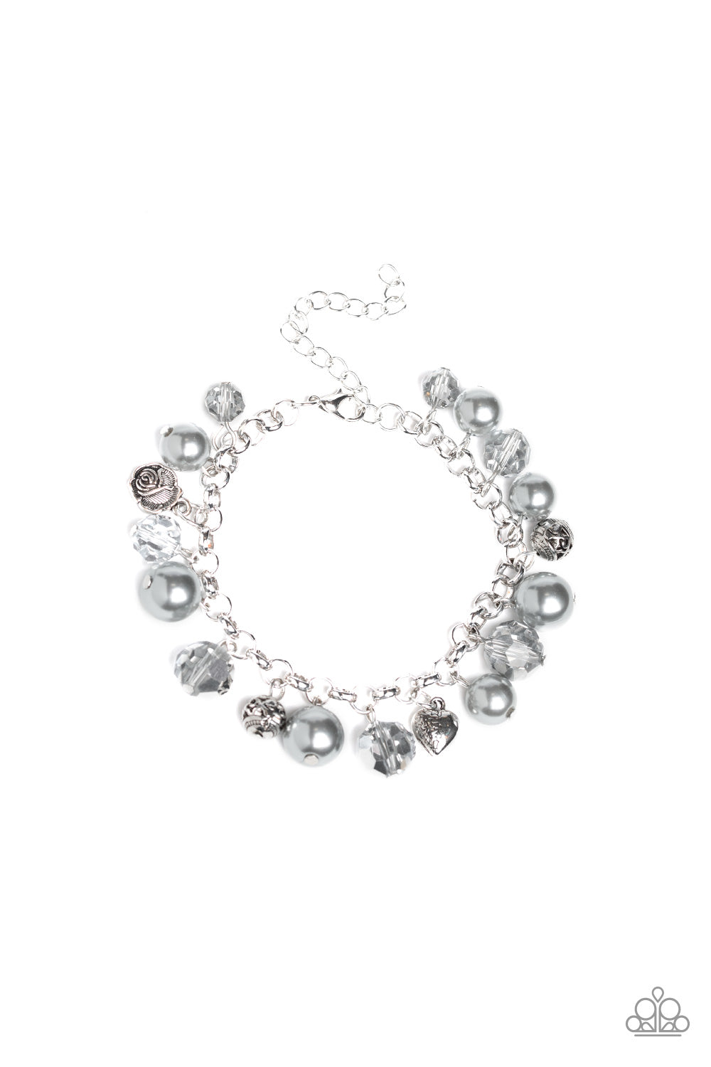 Cupid Couture Silver Charm Bracelet - Paparazzi Accessories
