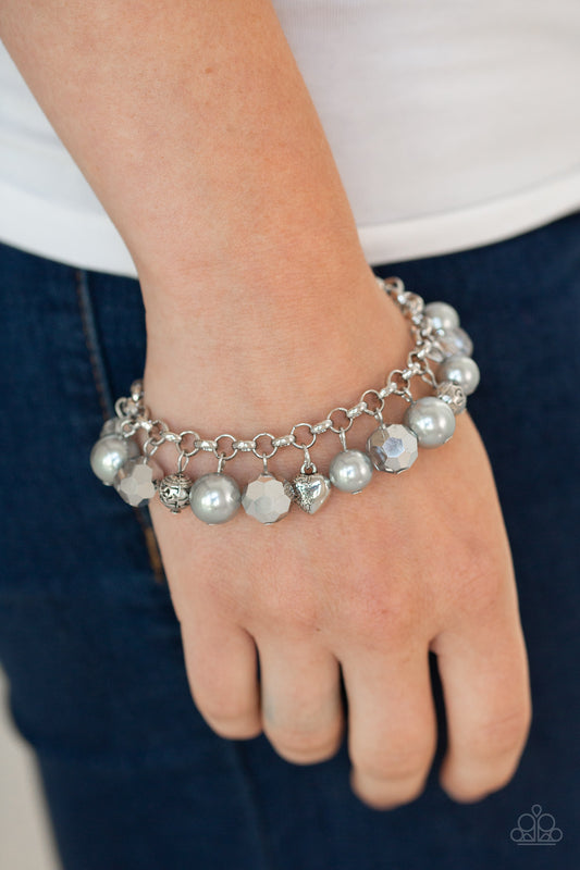 Cupid Couture Silver Charm Bracelet - Paparazzi Accessories