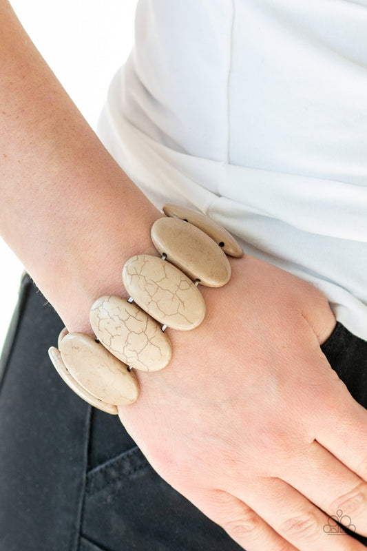 Dramatically Nomadic Brown Bracelet - Paparazzi Accessories