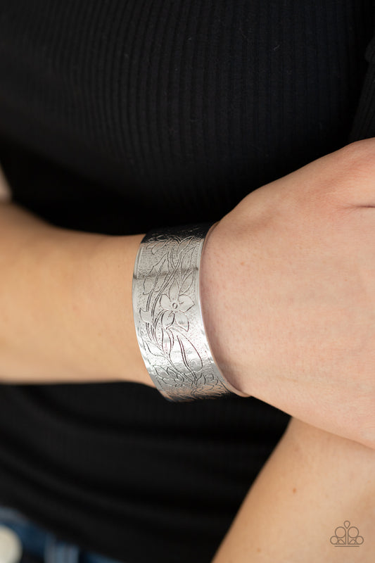 Garden Variety Silver Cuff Bracelet - Paparazzi Accessories