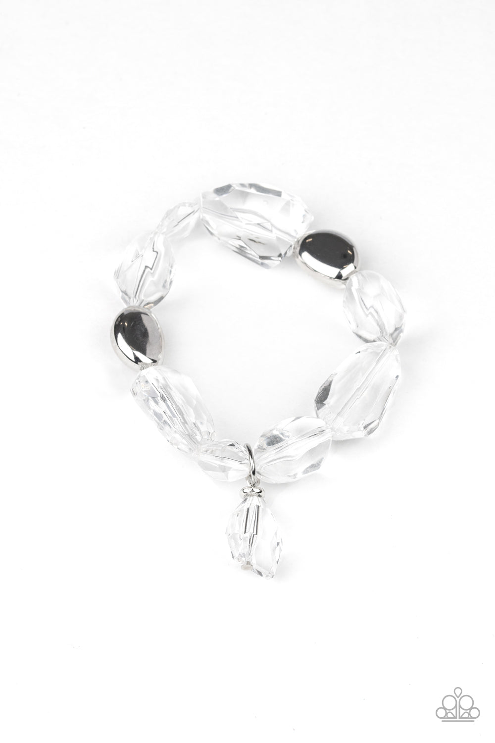 Gemstone Glamour White Bracelet - Paparazzi Accessories