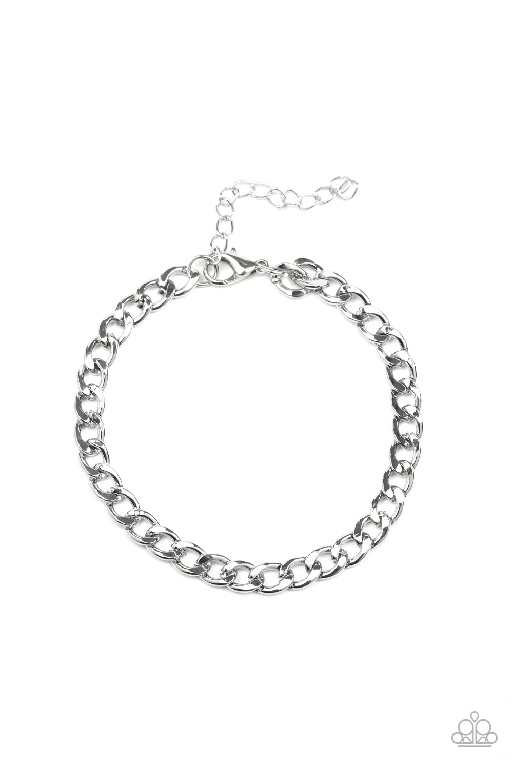 Halftime Silver Urban Bracelet - Paparazzi Accessories - jazzy-jewels-gems