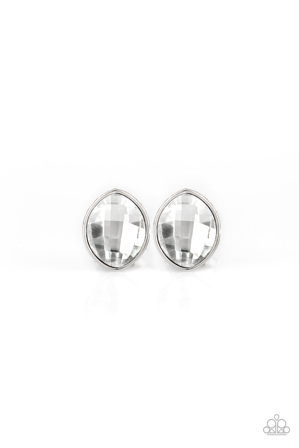 Movie Star Sparkle White Earring - Paparazzi Accessories