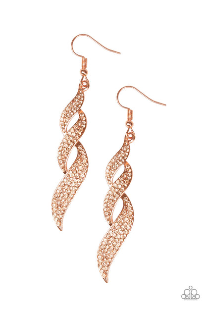 On Fire Copper Earring - Paparazzi Accessories