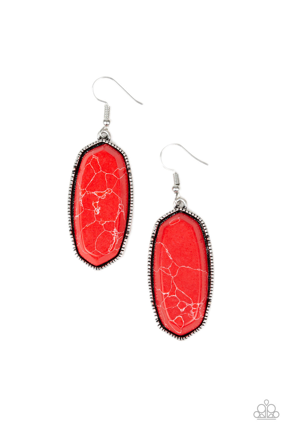 Stone Quest Red Earring - Paparazzi Accessories