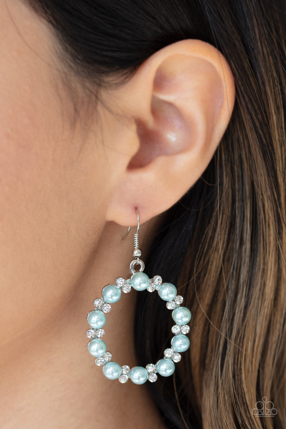 Symphony Sparkle Blue Earring - Paparazzi Accessories