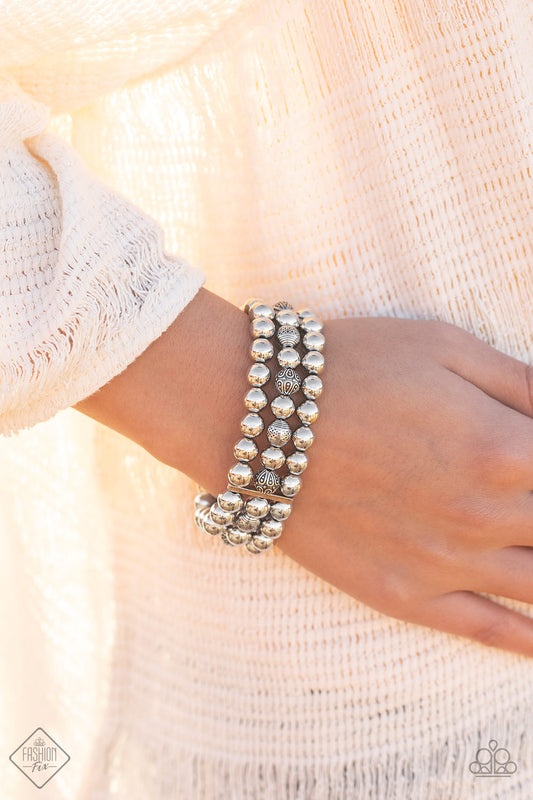 Trail Treasure Silver Bracelet - Paparazzi Accessories