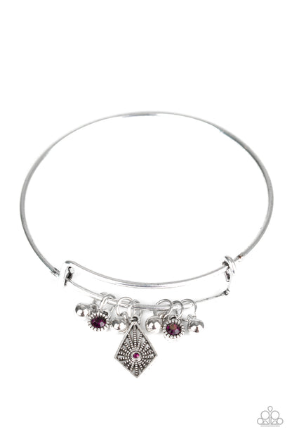 Treasure Charms Purple Charm Bracelet - Paparazzi Accessories