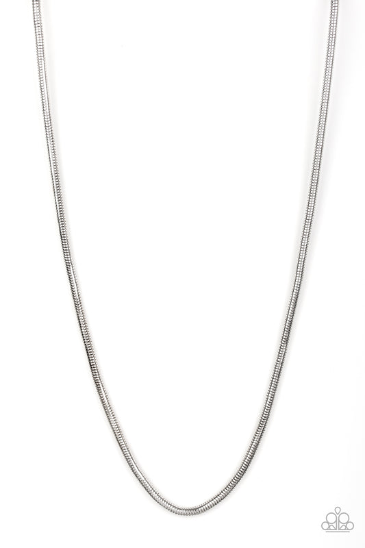 Victory Lap Silver Urban Necklace - Paparazzi Accessories