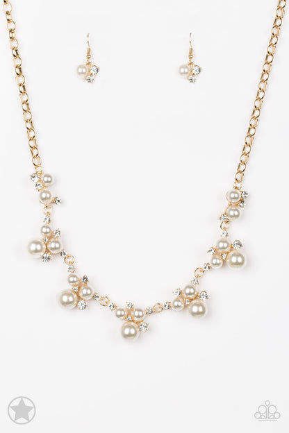 Toast To Perfection Gold Blockbuster Necklace - Paparazzi Accessories - jazzy-jewels-gems
