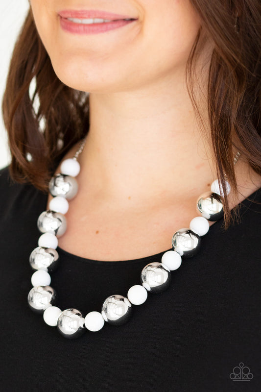 Top Pop White Necklace - Paparazzi Accessories