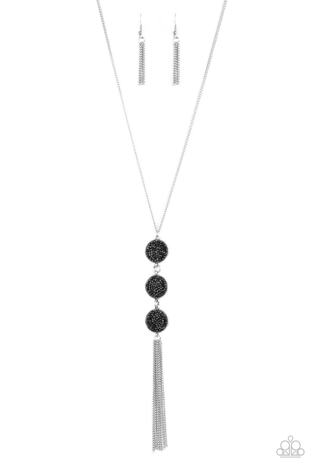 Triple Shimmer Black Necklace - Paparazzi Accessories