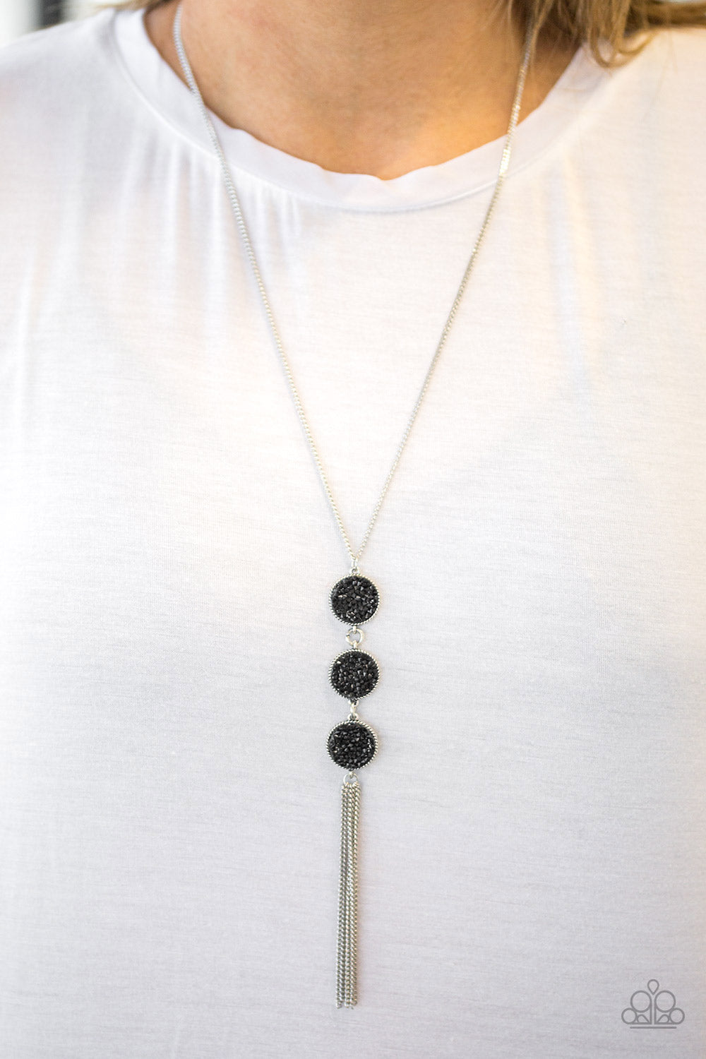 Triple Shimmer Black Necklace - Paparazzi Accessories