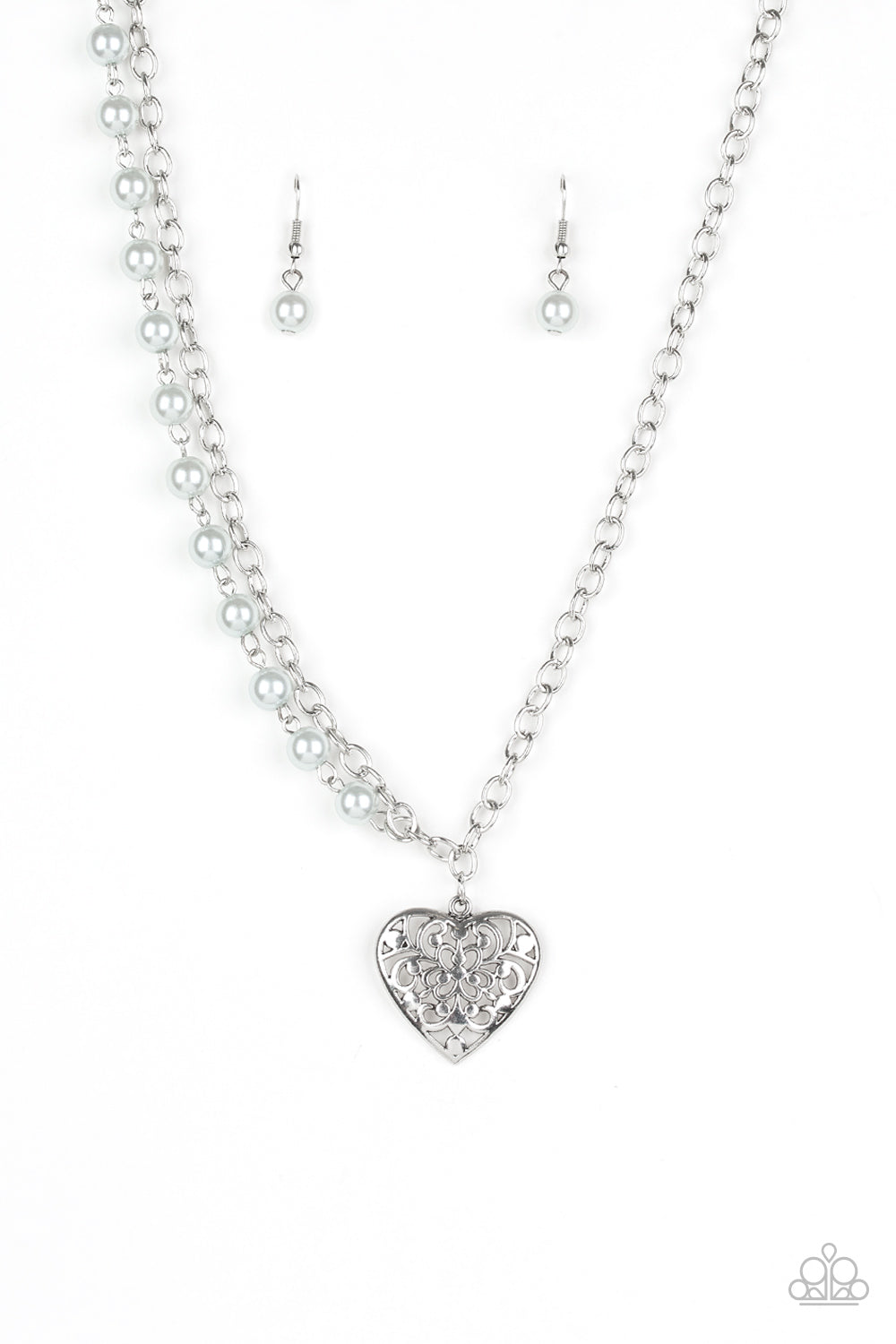 Forever In My Heart Silver Necklace - Paparazzi Accessories