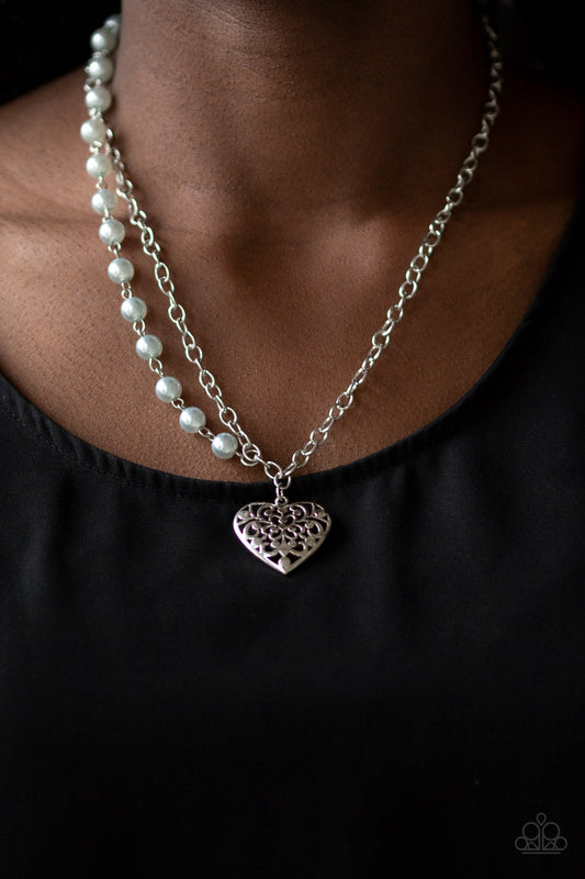 Forever In My Heart Silver Necklace - Paparazzi Accessories