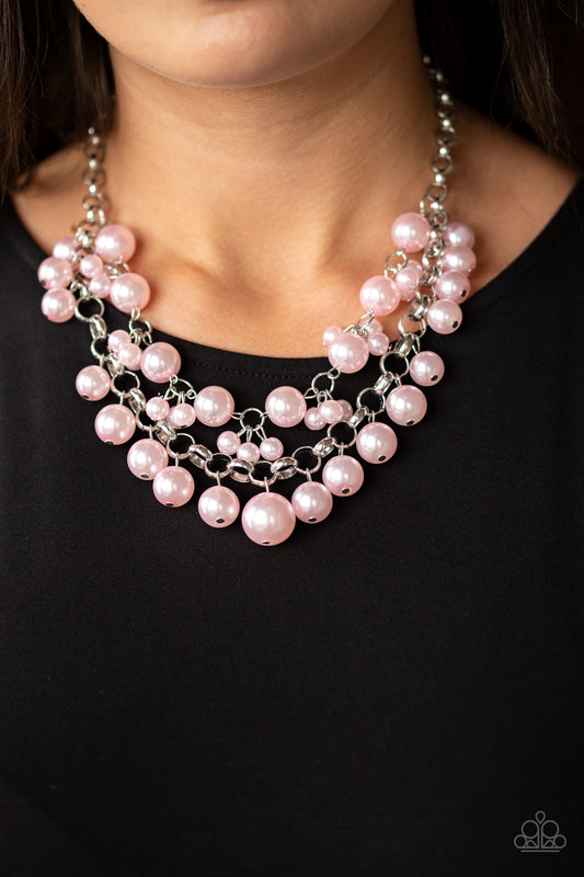 BALLROOM Service Pink Pearl Necklace - Paparazzi Accessories