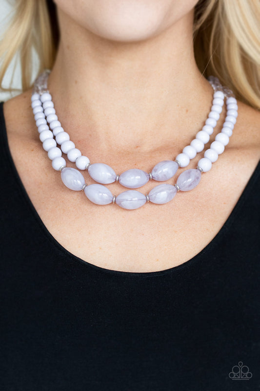 Sundae Shoppe Silver Necklace - Paparazzi Accessories