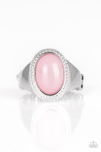 Mystically Malibu Pink Ring - Paparazzi Accessories