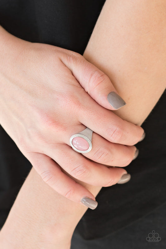 Mystically Malibu Pink Ring - Paparazzi Accessories