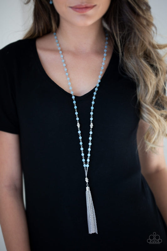 Tassel Takeover Blue Necklace- Paparazzi Accessories