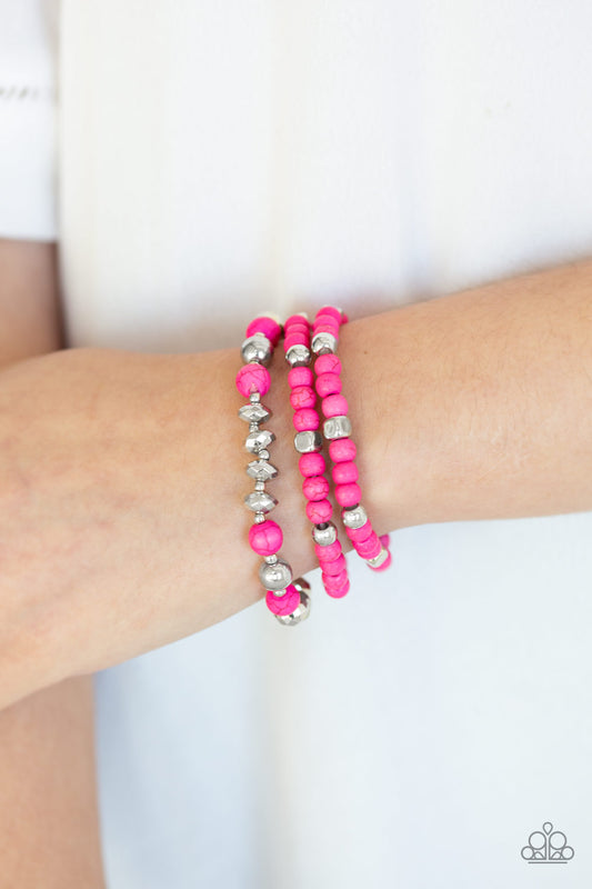 Mountain Artist Pink Bracelet - Paparazzi Accessories