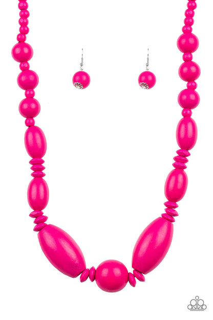 Summer Breezin Pink Necklace- Paparazzi Accessories