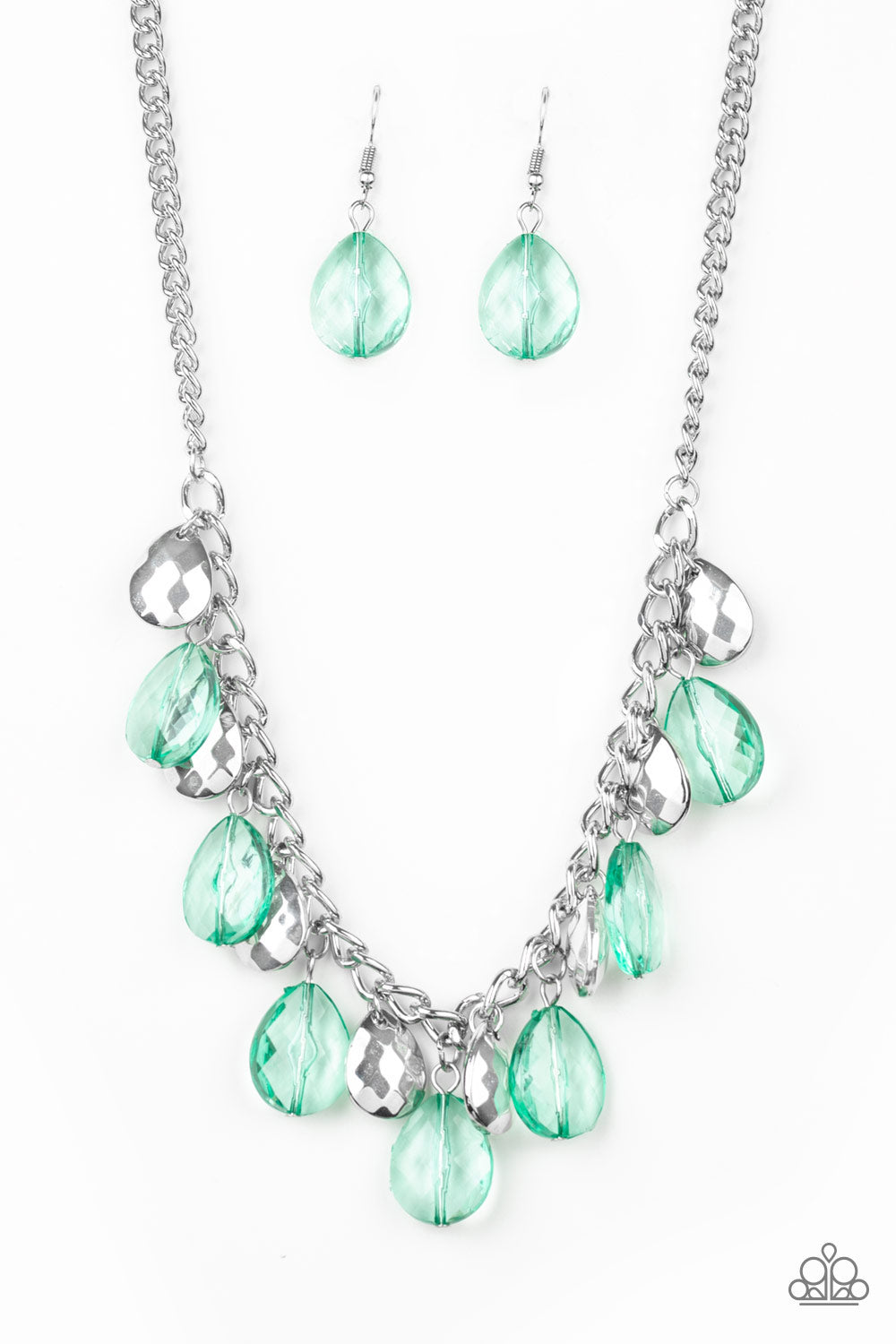 No Tears Left To Cry Green Necklace - Paparazzi Accessories