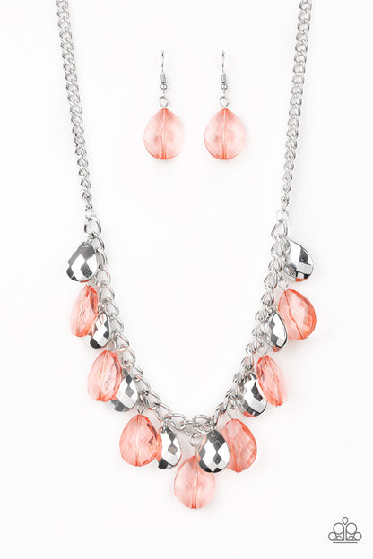 No Tears Left To Cry Orange Necklace - Paparazzi Accessories