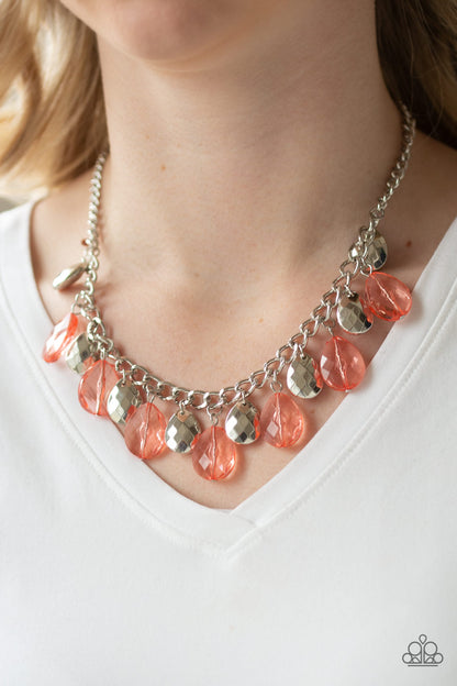 No Tears Left To Cry Orange Necklace - Paparazzi Accessories