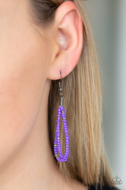 Rio Rainforest Purple Seed Bead Necklace - Paparazzi Accessories