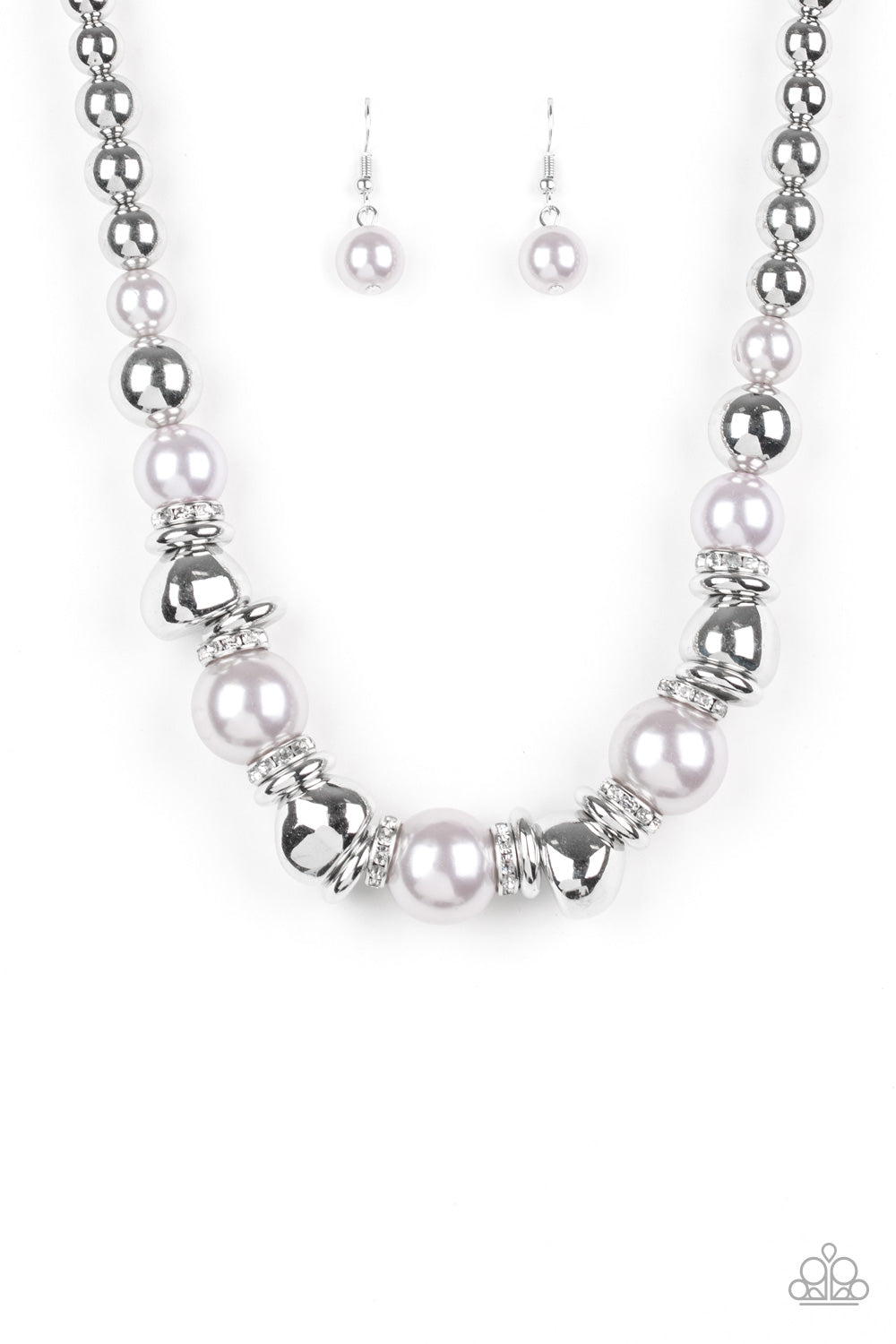 Hollywood HAUTE Spot Silver Necklace - Paparazzi Accessories