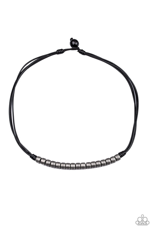 On The TREASURE Hunt Black Urban Necklace - Paparazzi Accessories